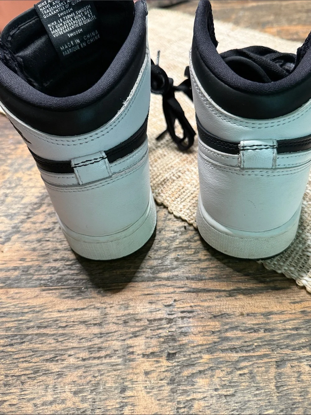 Nike Black and White High-Top Sneakers